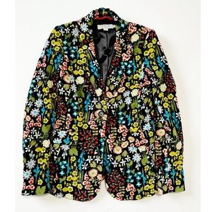 New Boden Velvet Emilia Floral Print Blazer, sz 2